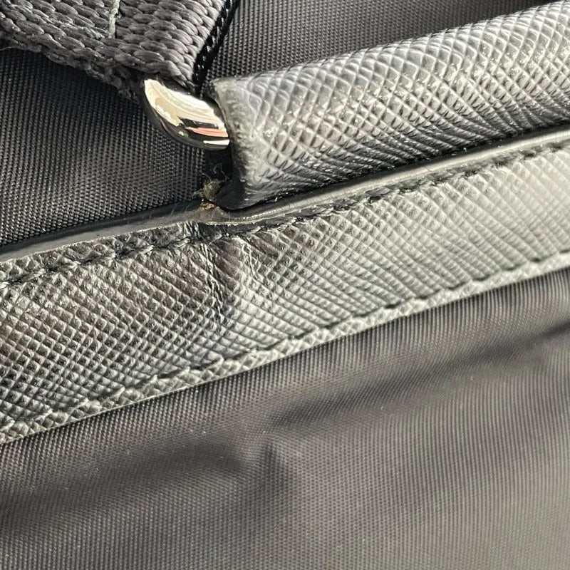 PRADA NYLON BACKPACK BLACK NYLON HANDBAG - 9
