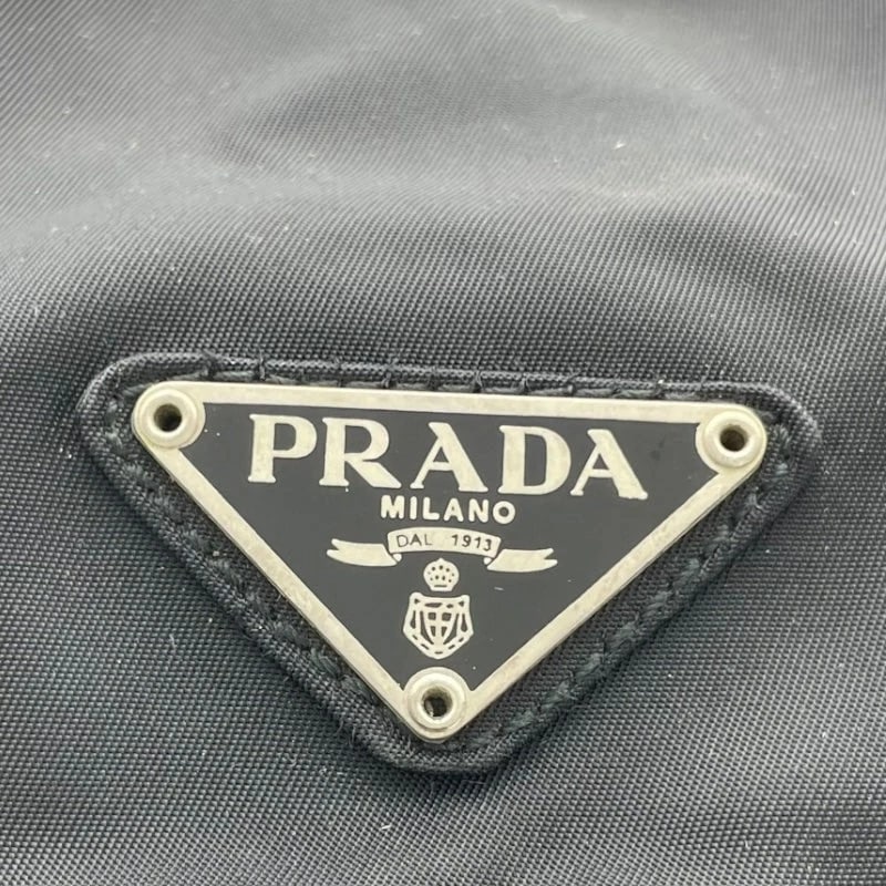 PRADA NYLON BACKPACK BLACK NYLON HANDBAG - 7