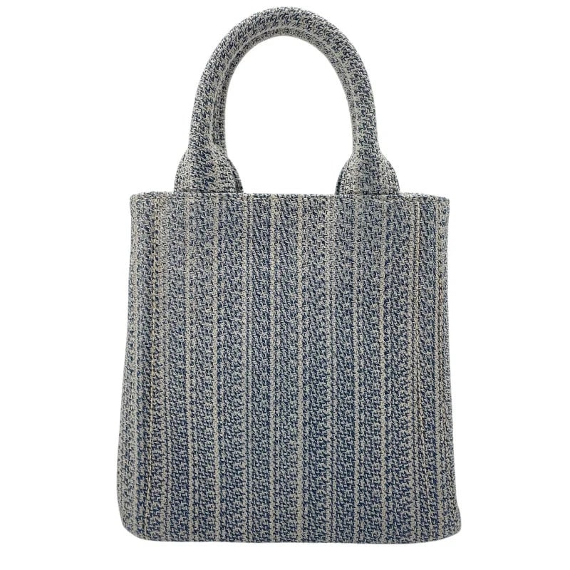 PRADA BLUE CANVAS HANDBAG - 3