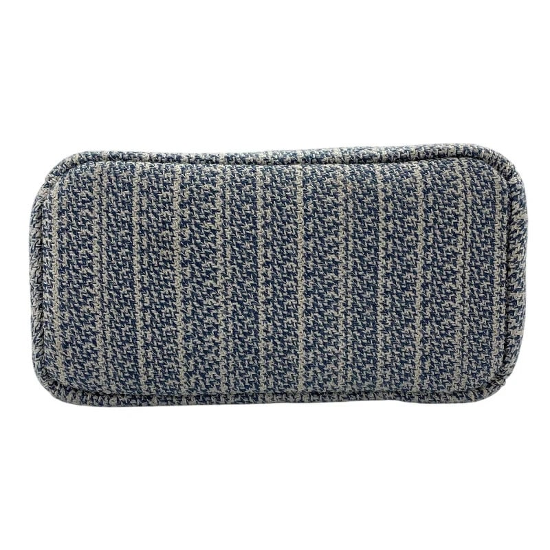 PRADA BLUE CANVAS HANDBAG - 6