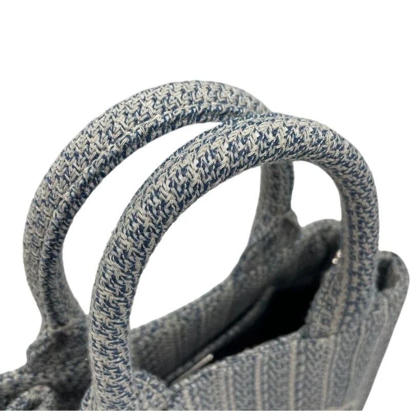 PRADA BLUE CANVAS HANDBAG - 7