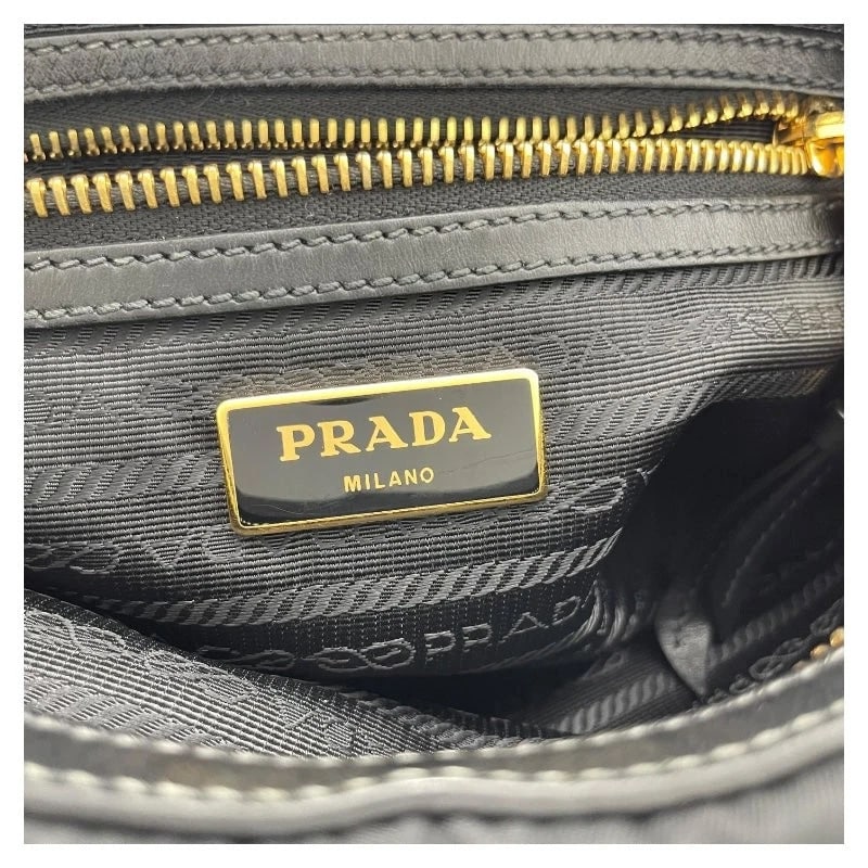PRADA BLACK NYLON HANDBAG - 5