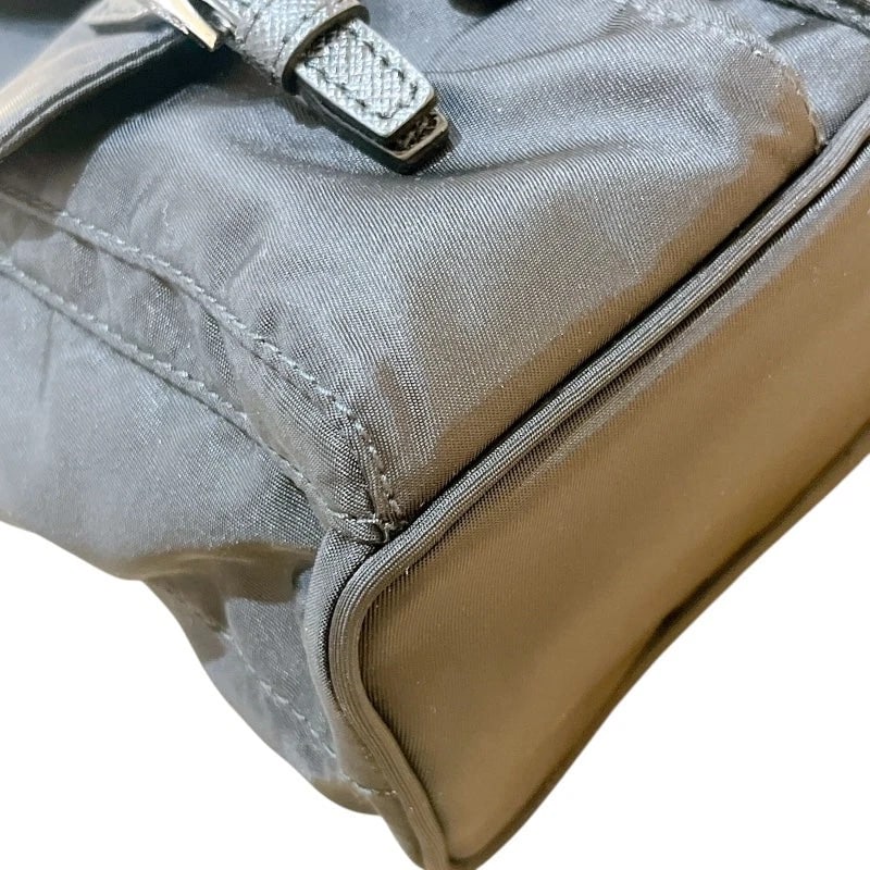 PRADA TRIANGLE LOGO BACKPACK BLACK HANDBAG - 6