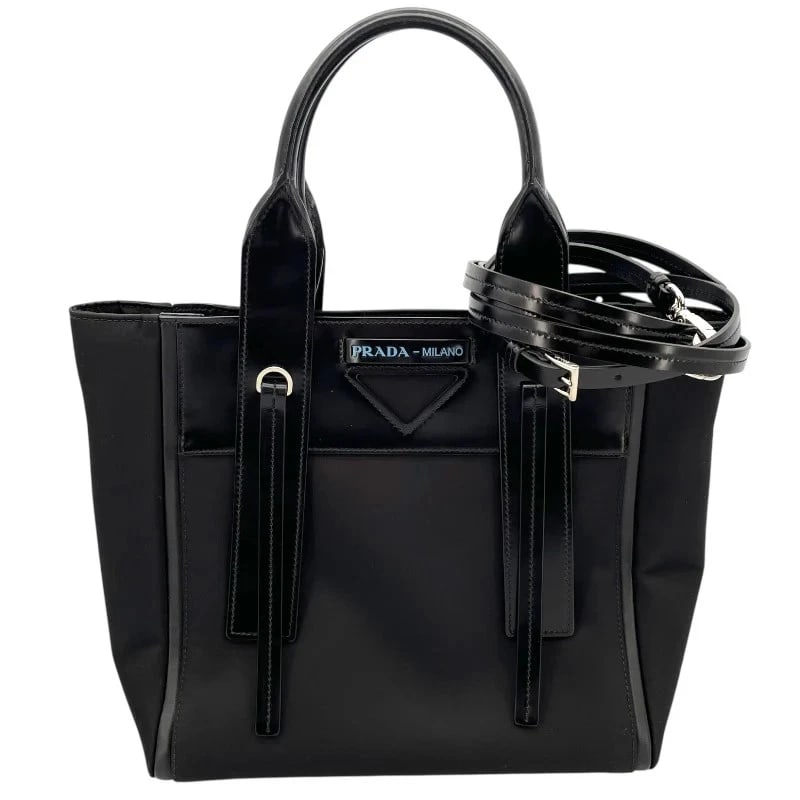 PRADA UVELTURE BLACK HANDBAG: PRADA Uvelture Black Handbag Brand: PRADA Type: Handbag Material: Leather Color: black Size: W: 25cm / H: 24cm / D: 10cm Accessories: None Accessories Notice: When purchasing pre-owned goo