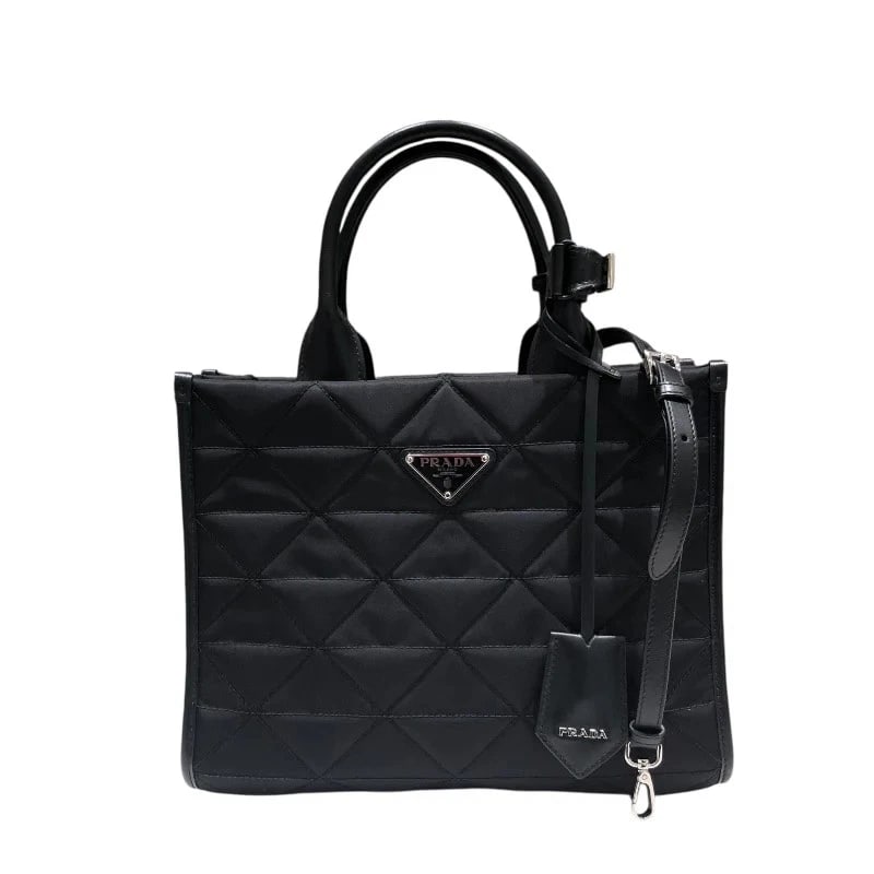 PRADA NYLON BLACK NYLON TOTE HANDBAG: PRADA Nylon Black Nylon Tote Handbag Brand: PRADA Type: Handbag Material: Nylon Color: black Size: W: 27cm / H: 20cm / D: 9cm Accessories: None Accessories Notice: When purchasing pre-owne