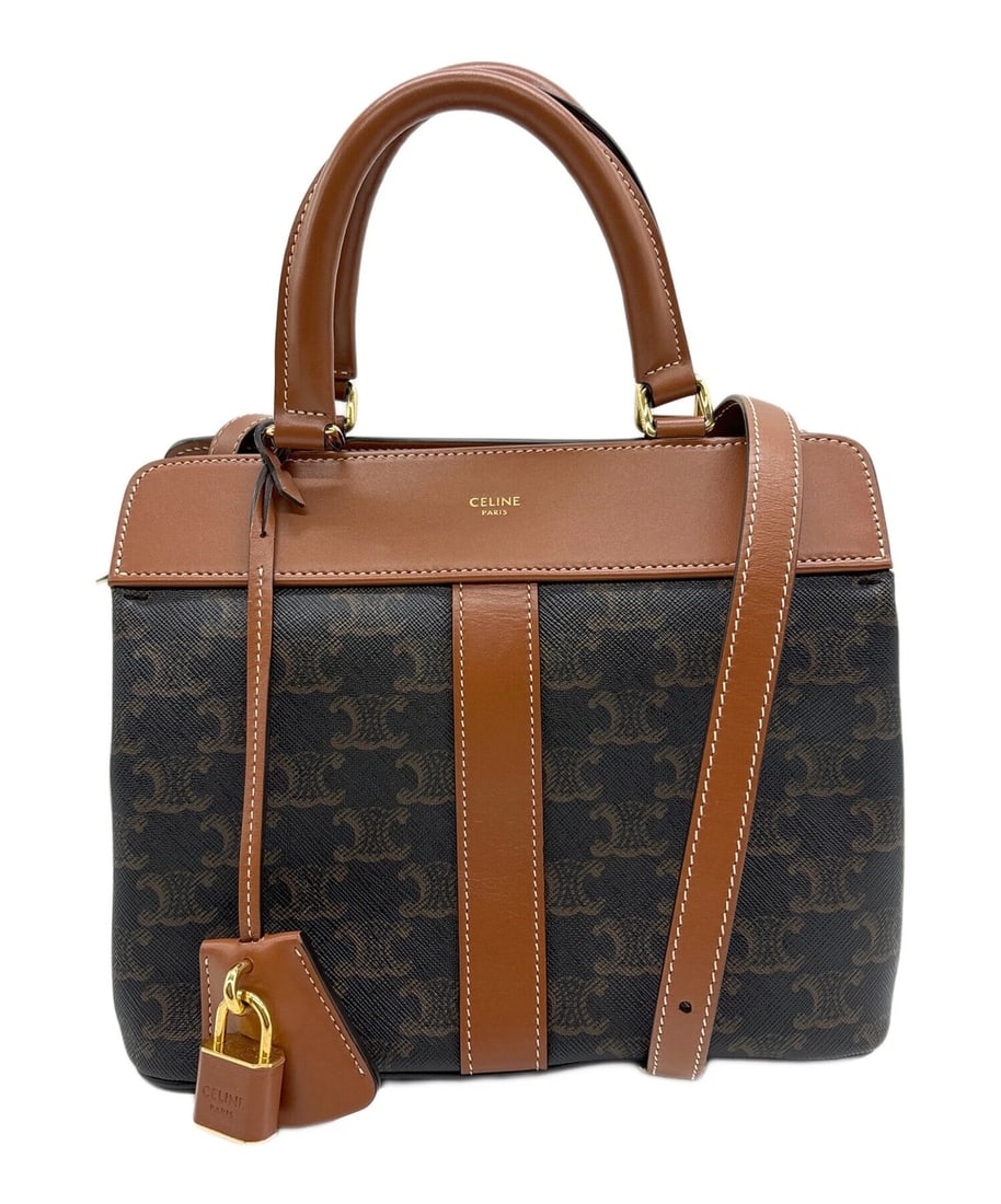 CELINE TRIOMPHE CANVAS SMALL/CABAS DE FRANCE SHOULDER BAG HANDBAG (1 of 9)