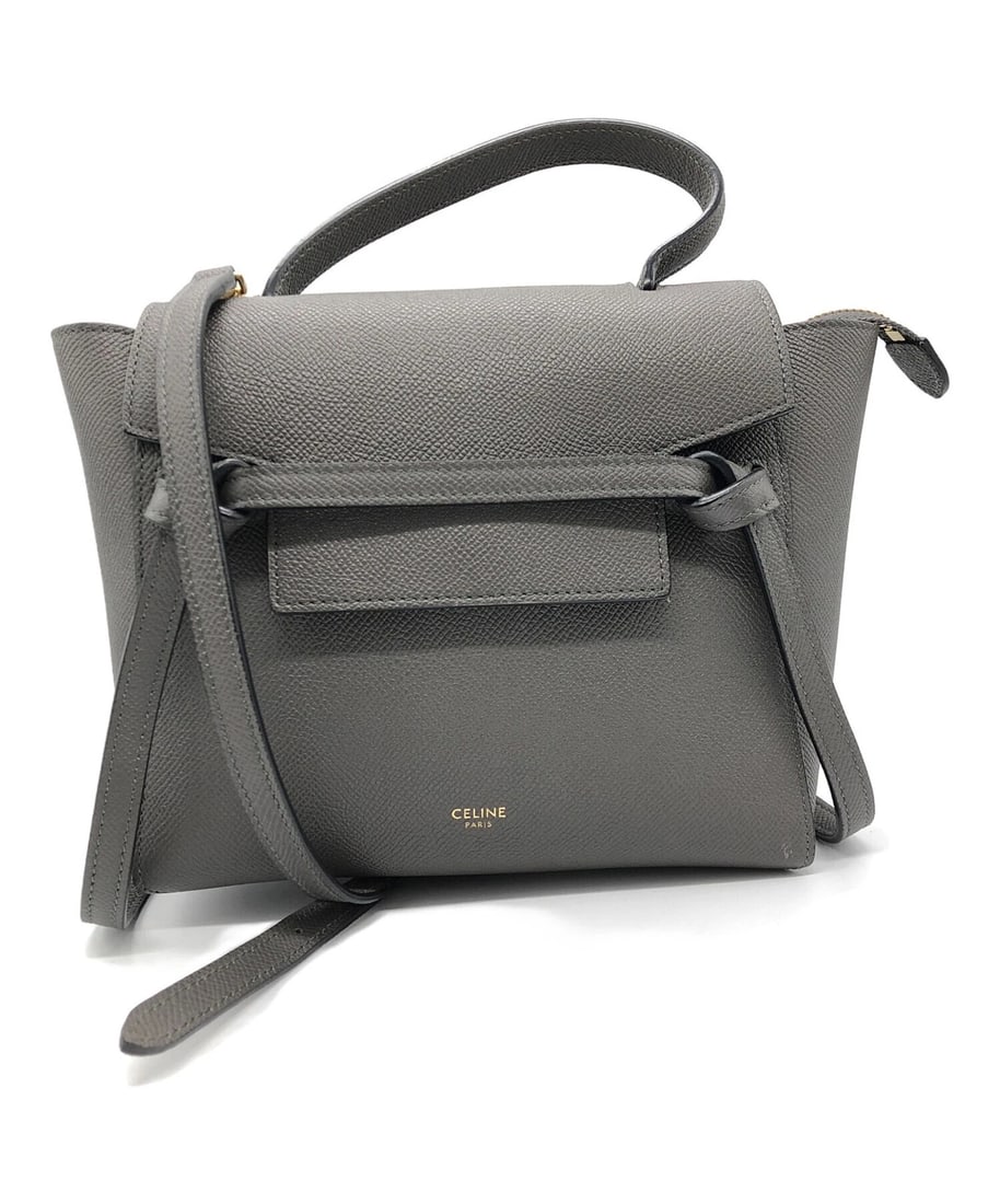 CELINE SHOULDER BAG HANDBAG: CELINE Shoulder Bag Handbag Brand: CELINE Type: Handbag Material: none Color: Gray Size: H:19cm / W:20cm / D:11cm [ Handle size ] 8.5cm Accessories: None Accessories Notice: When purchasin
