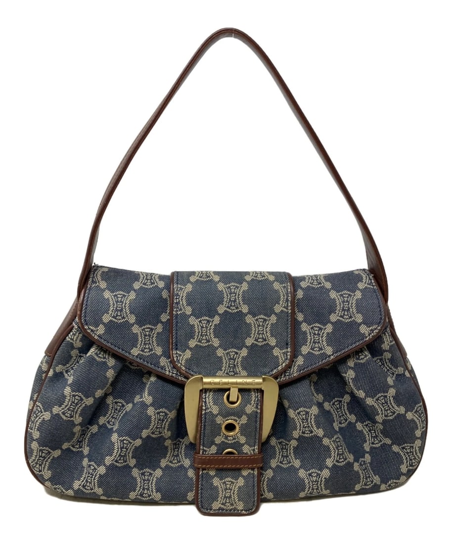 CELINE PARIS MACADAM HANDBAG: CELINE Paris Macadam Handbag Brand: CELINE Type: Handbag Material: none Color: Indigo Size: H:20.5cm / W:35.5cm / D:11cm [ Handle size ] 17.5cm Accessories: None Accessories Notice: When