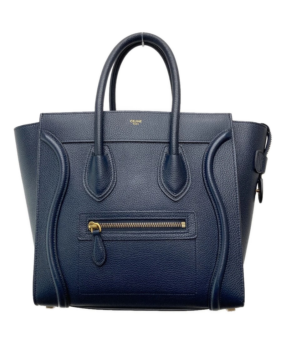 CELINE LUGGAGE MICRO SHOPPER TOTE BAG HANDBAG: CELINE Luggage Micro Shopper Tote Bag Handbag Brand: CELINE Type: Handbag Material: none Color: Navy Size: H:26cm / W:26.5cm / D:14cm [ Handle size ] 12cm Accessories: None Accessories