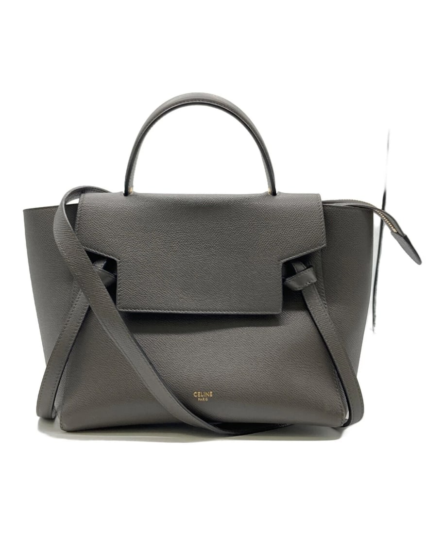 CELINE MICRO BELT BAG WITH SLIGHT CORNER HANDBAG: CELINE Micro Belt Bag with Slight Corner Handbag Brand: CELINE Type: Handbag Material: none Color: Gray Size: H:23cm / W:32cm [ Handle size ] 23cm Accessories: None Accessories Notice: When