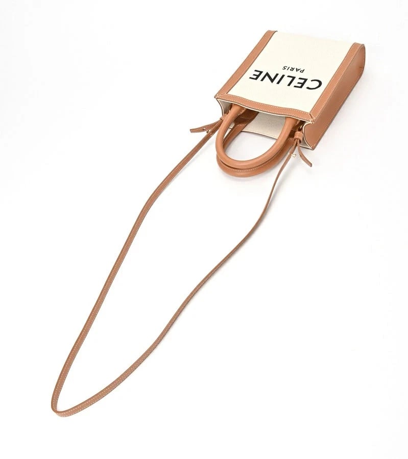 CELINE MINI VERTICAL CAVA BEIGE BAG - 2