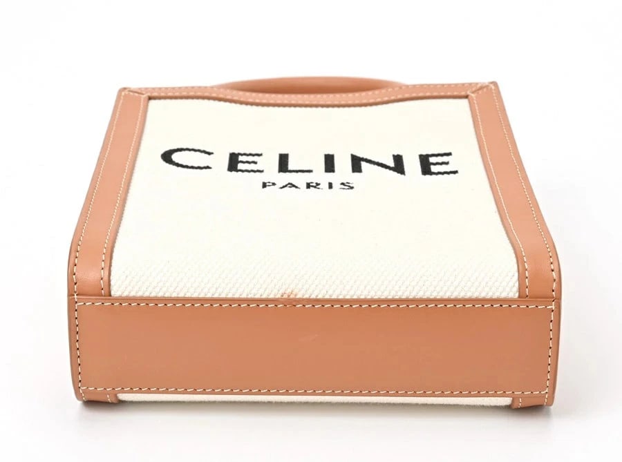 CELINE MINI VERTICAL CAVA BEIGE BAG - 5