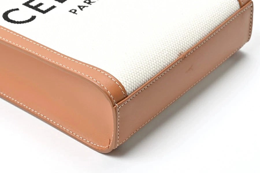 CELINE MINI VERTICAL CAVA BEIGE BAG - 6