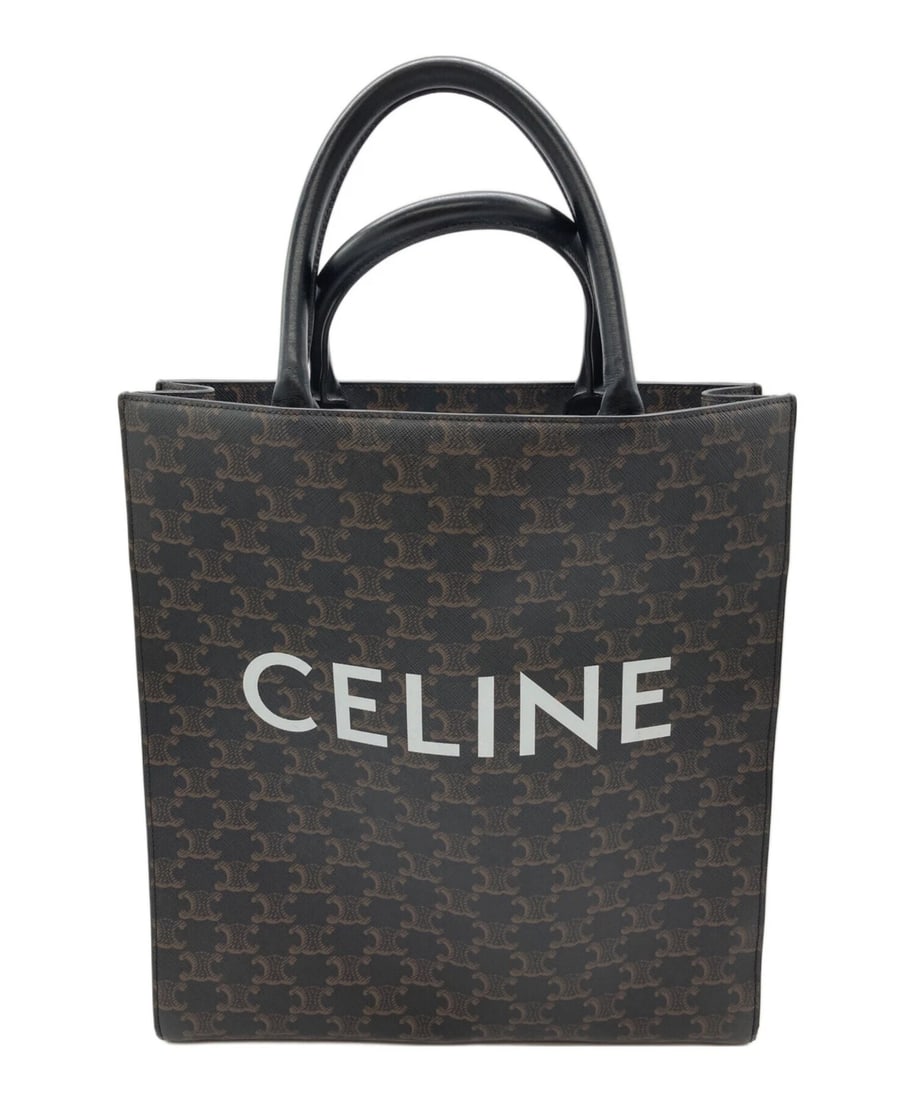 CELINE BLACK X BROWN HANDBAG HANDBAG: CELINE Black X Brown Handbag Handbag Brand: CELINE Type: Handbag Material: none Color: Black X Brown Size: H:34cm / W:31.5cm / D:8cm [ Handle size ] 13.5cm Accessories: None Accessories
