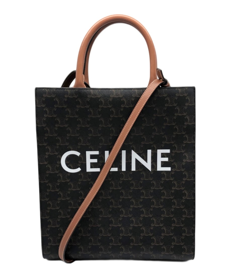 CELINE SMALL VERTICAL CABAS CANVAS HANDBAG (1 of 8)