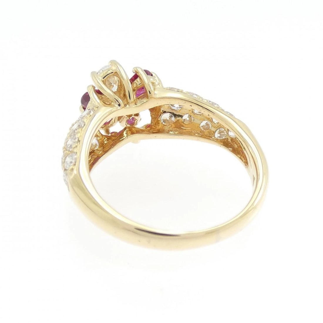 750YG FLOWER RUBY RING - 3