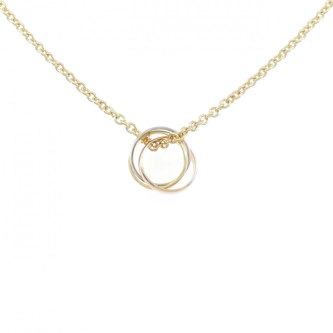 CARTIER TRINITY NECKLACE: Cartier Trinity Necklace Brand: CARTIER Type: Necklace Material: 18K, Color: Gold Size: Actual Size Pendant length approx. x width approx.: 12.8mmx12.0mm Chain maximum width approx.: 2.1mm 