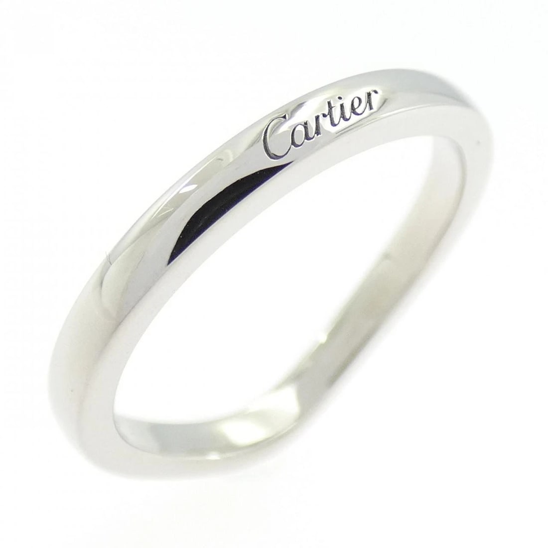 CARTIER BALLERINA RING: Cartier ballerina Ring Brand: Cartier Type: Ring Material: Platinum 950, Color: White Size: 3.5-4 (US size) Accessories: None Accessories Notice: When purchasing pre-owned goods, please refer