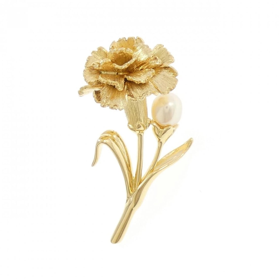 MIKIMOTO FRESHWATER PEARL BROOCH: MIKIMOTO Freshwater Pearl Brooch Brand: MIKIMOTO Type: Brooch Material: K18 Yellow Gold, Color: yellow gold Size: ActualSize HxW: 36.0mmx21.8mm Accessories: None Accessories Notice: When