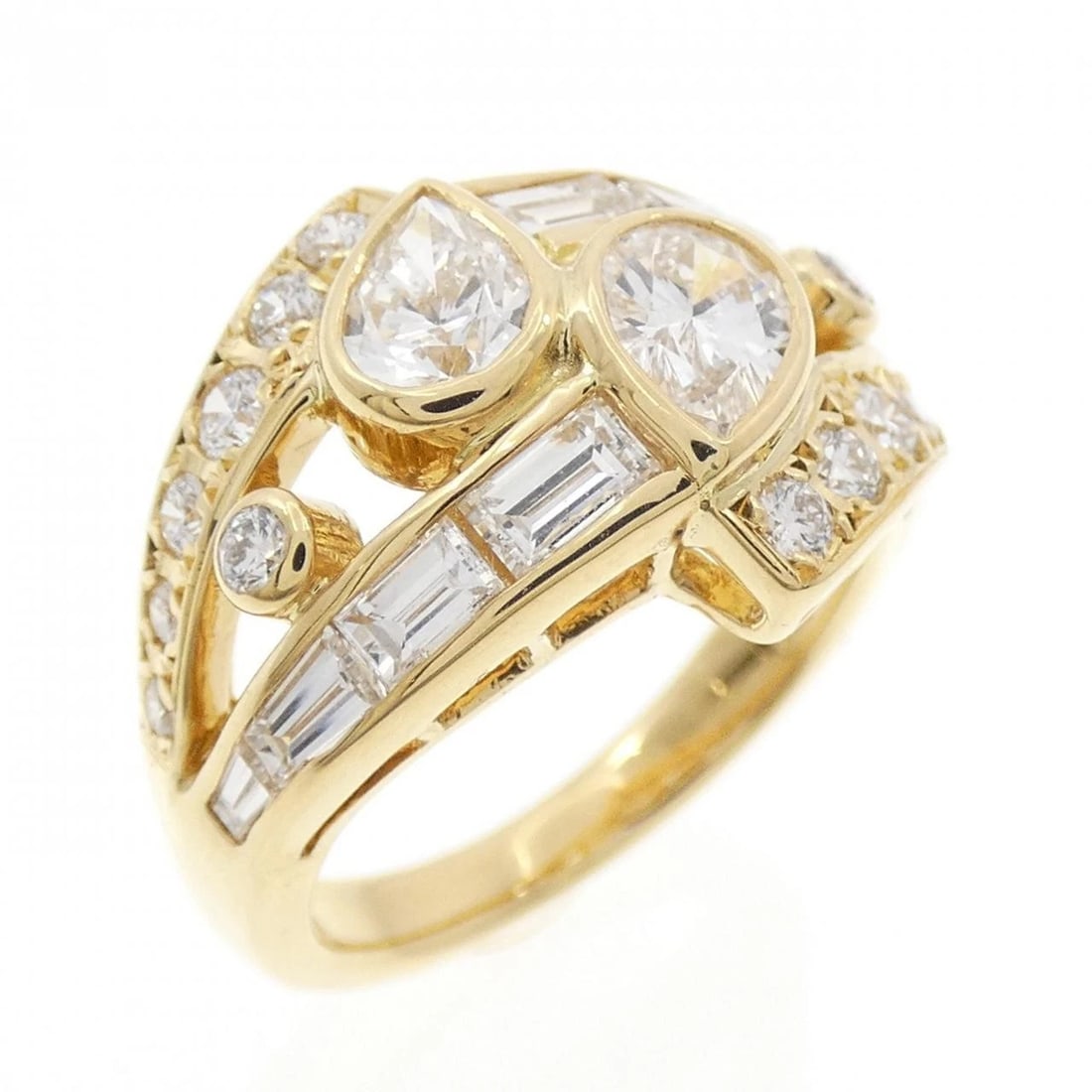 MIKIMOTO DIAMOND RING: MIKIMOTO Diamond Ring Brand: MIKIMOTO Type: Ring Material: K18 Yellow Gold, Main Stone/Creation Natural Color: yellow gold Size: 5 (US size) Accessories: None Accessories Notice: When purc