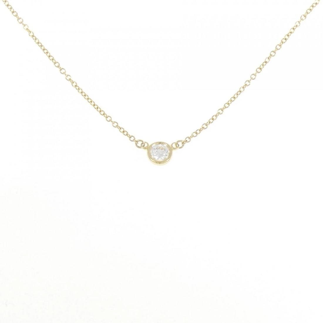 TIFFANY & CO. BY THE YARD NECKLACE: Tiffany & Co. By the Yard Necklace Brand: Tiffany Type: Necklace Material: 750 Yellow Gold, Main Stone/Creation Natural Color: Yellow Gold Size: ActualSize Diameter: 4.8mm Chain Max. W: 1.1mm 