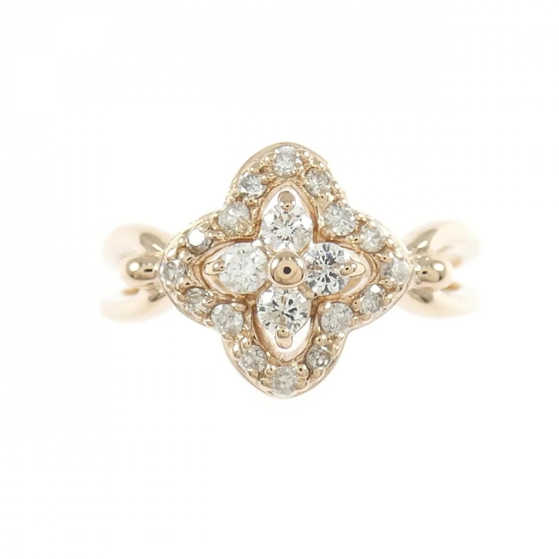 K18PG FLOWER DIAMOND RING - 2