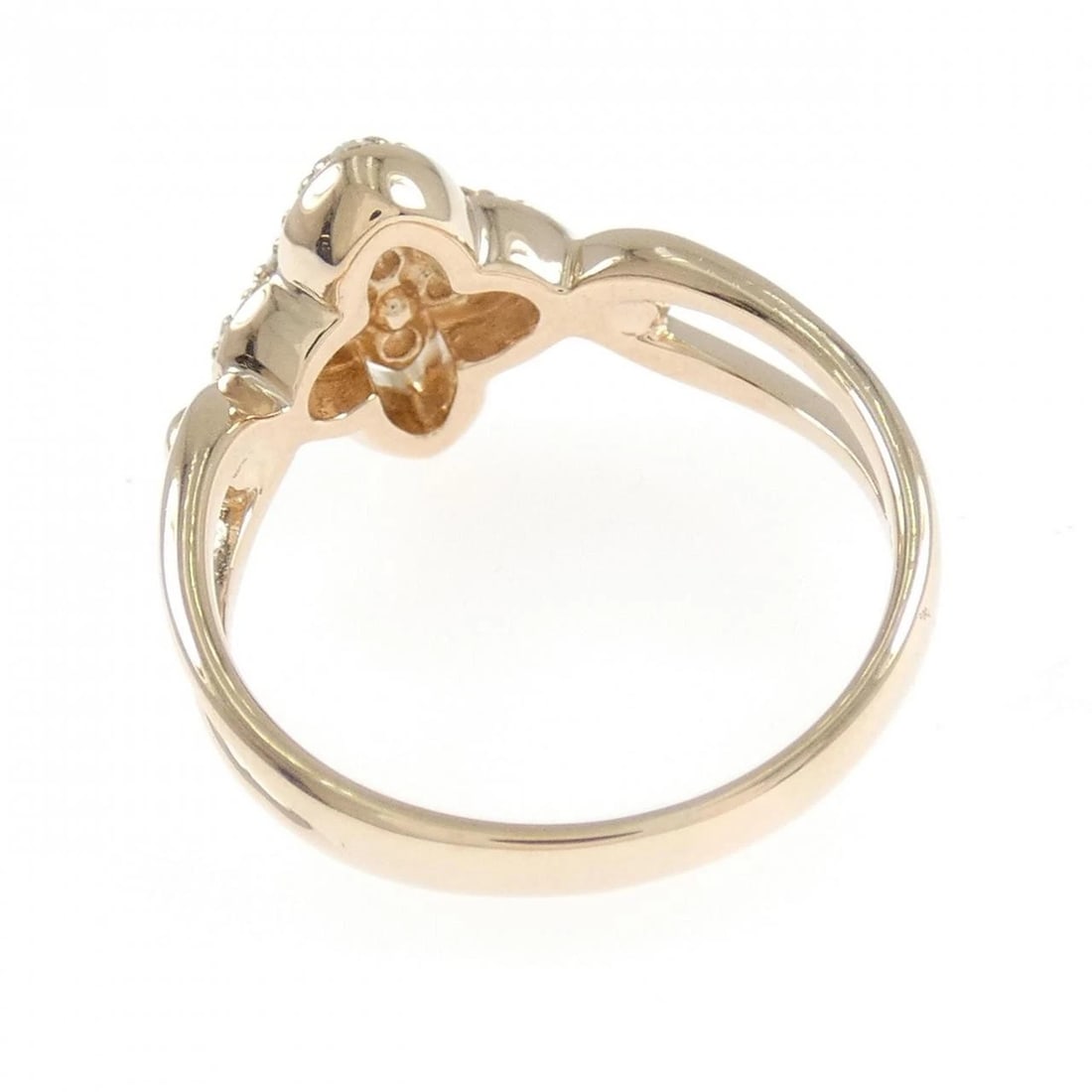 K18PG FLOWER DIAMOND RING - 3