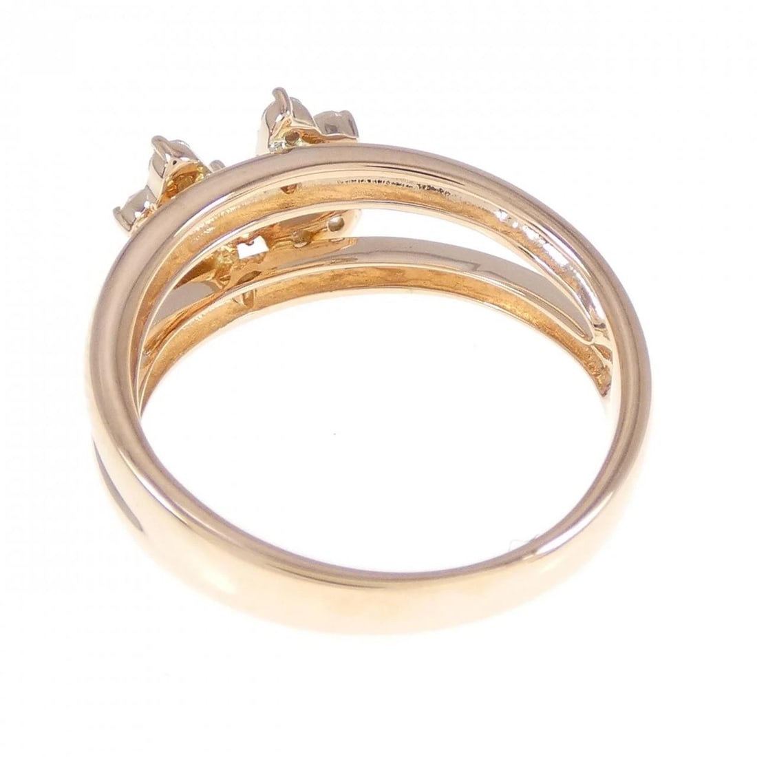 K18PG FLOWER DIAMOND RING - 3