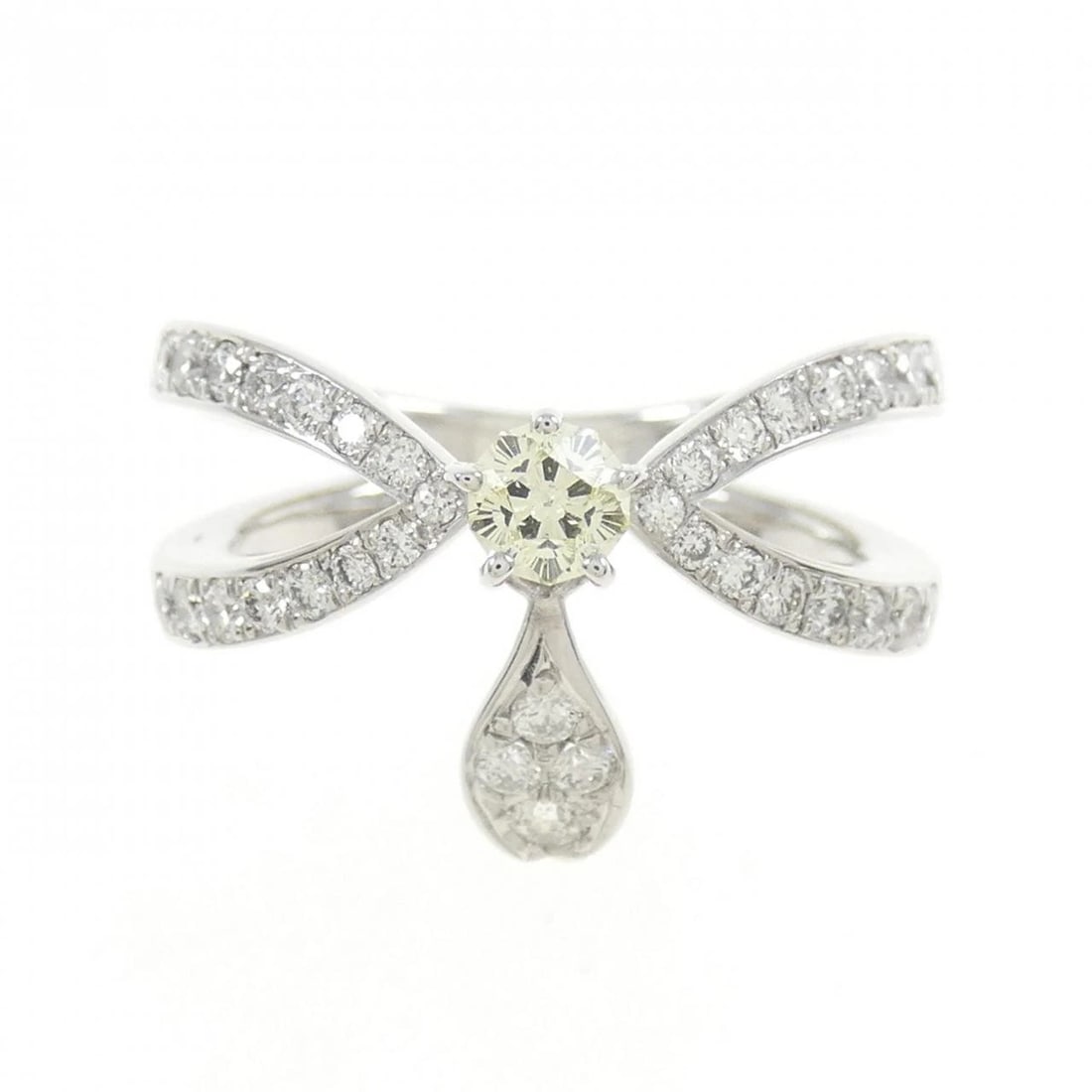 K18WG DIAMOND RING - 2