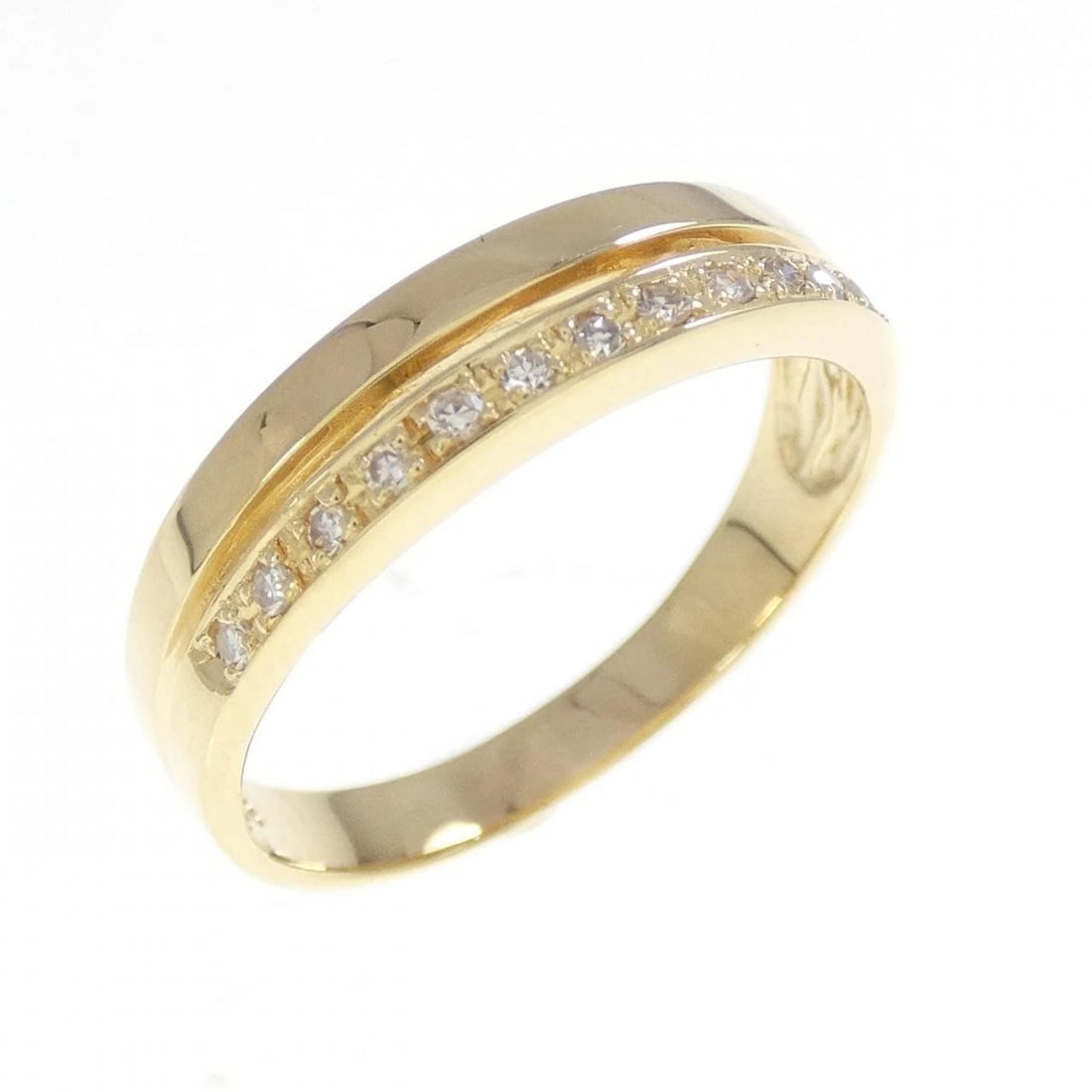 K18YG DIAMOND RING: K18YG Diamond Ring Brand: Unbranded Type: Ring Material: K18 Yellow Gold, Main Stone/Creation natural Color: Yellow Gold Size: 7-7.5 US Accessories: None Accessories Notice: When purchasin