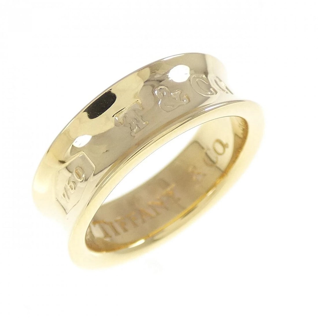 TIFFANY RING: Tiffany Ring Brand: Tiffany Type: Ring Material: 750 Yellow Gold, Color: yellow gold Size: 5 (US size) Accessories: None Accessories Notice: When purchasing pre-owned goods, please refer to