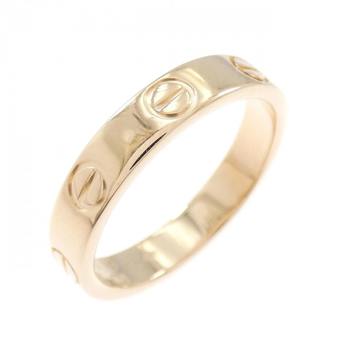 CARTIER MINI LOVE RING: Cartier Mini Love Ring Brand: Cartier Type: Ring Material: 750 Pink Gold, Color: Pink Gold Size: 5 (US size) Accessories: None Accessories Notice: When purchasing pre-owned goods, please