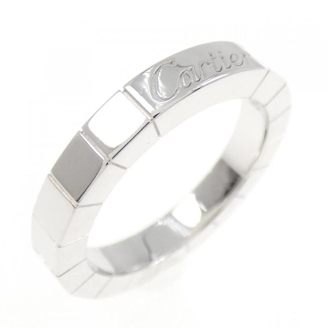 CARTIER LANIERES RING: Cartier Lanieres Ring Brand: Cartier Type: Ring Material: 750 White Gold, Color: White Gold Size: 3.5-4 US Accessories: None Accessories Notice: When purchasing pre-owned goods, please refer