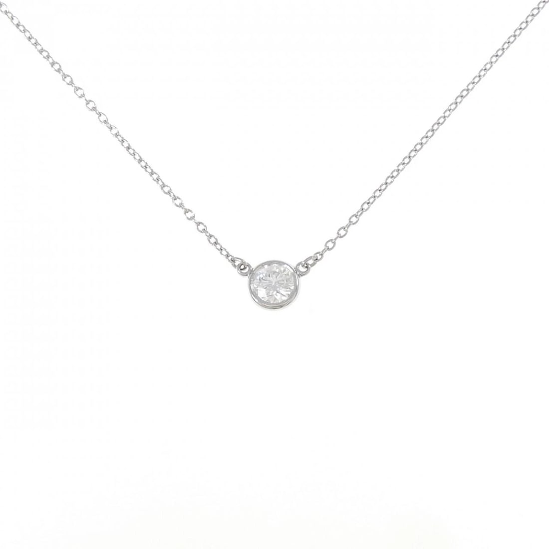 TIFFANY & CO. BY THE YARD NECKLACE: Tiffany & Co. By the Yard Necklace Brand: Tiffany Type: Necklace Material: Platinum 950, Main Stone/Creation Natural Color: White Gold Size: ActualSize Diameter: 5.4mm Chain Max. W: 1.0mm