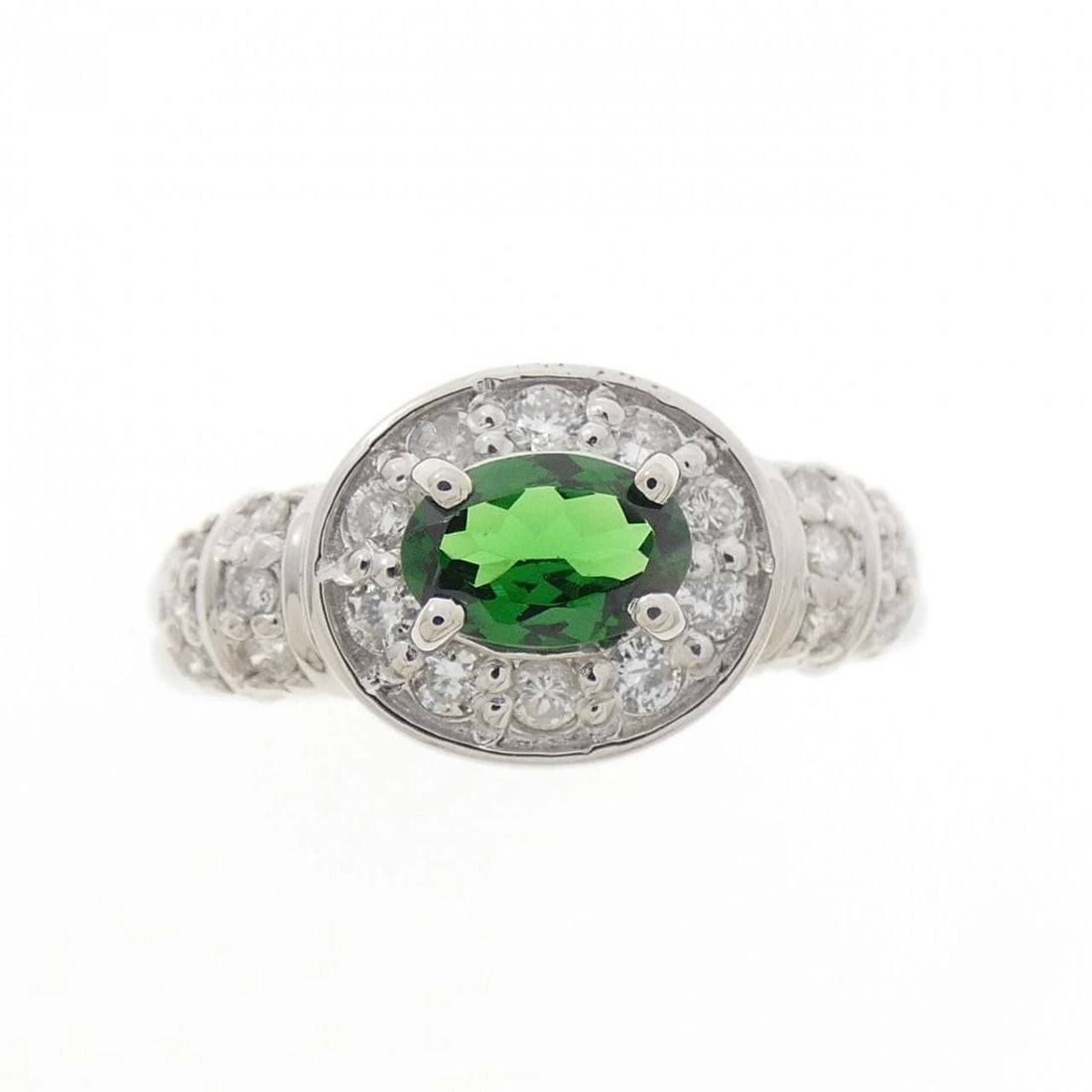 PT900 GREEN GARNET RING - 2