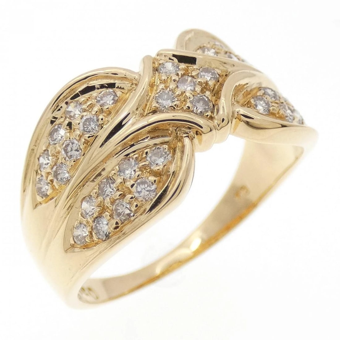 K18YG DIAMOND RING: K18YG Diamond Ring Brand: Unbranded Type: Ring Material: K18 Yellow Gold, Main Stone/Creation natural Color: Yellow Gold Size: 8 US Accessories: None Accessories Notice: When purchasing pr