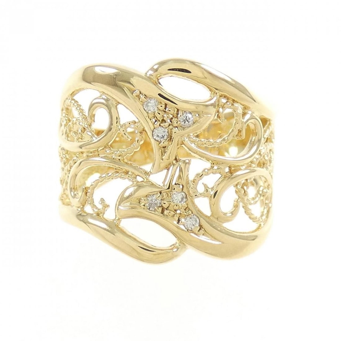 K18YG DIAMOND RING - 2