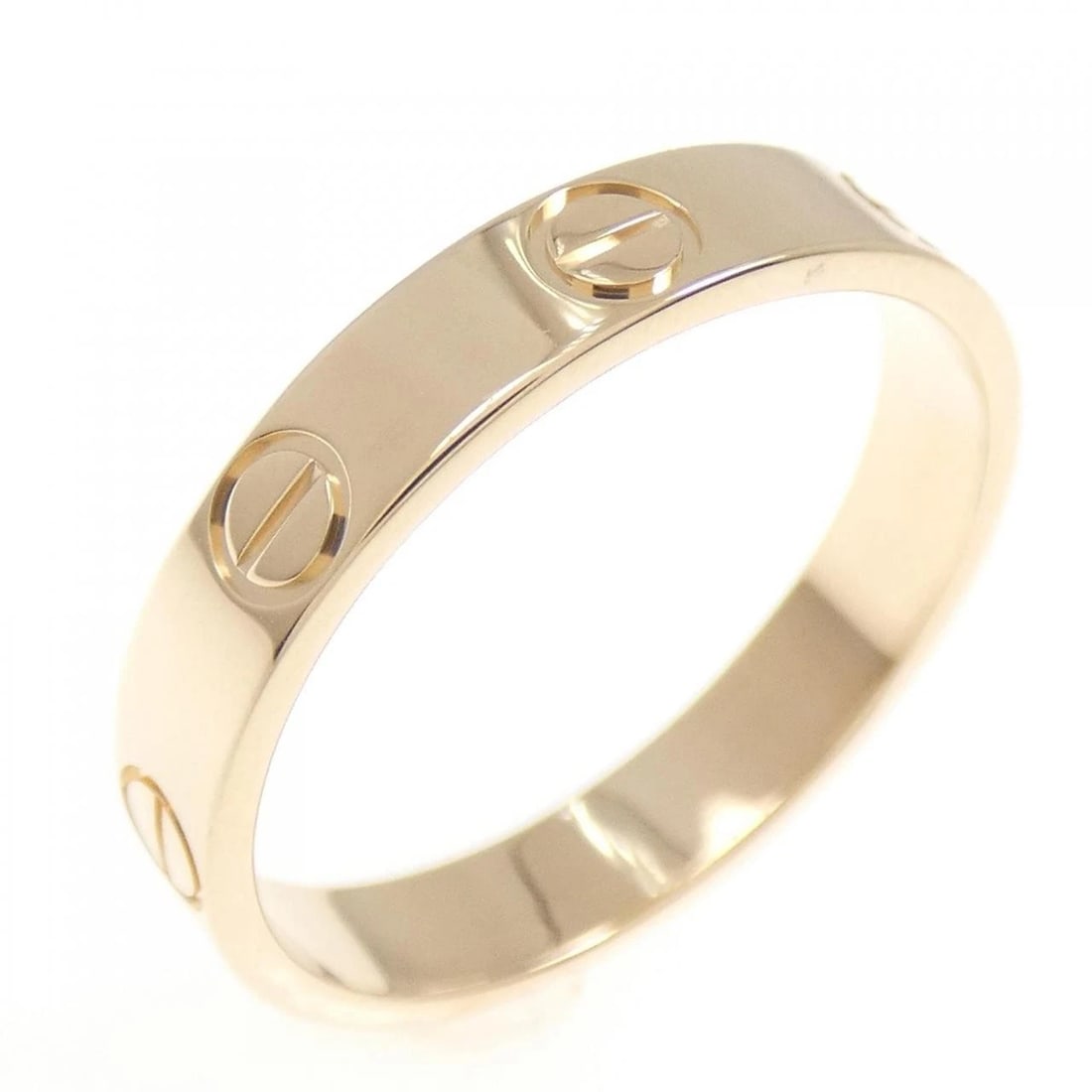 CARTIER MINI LOVE RING: Cartier Mini Love Ring Brand: CARTIER Type: Ring Material: 750 Pink Gold, Color: Pink Gold Size: 6.5-7 (US size) Accessories: None Accessories Notice: When purchasing pre-owned goods, plea