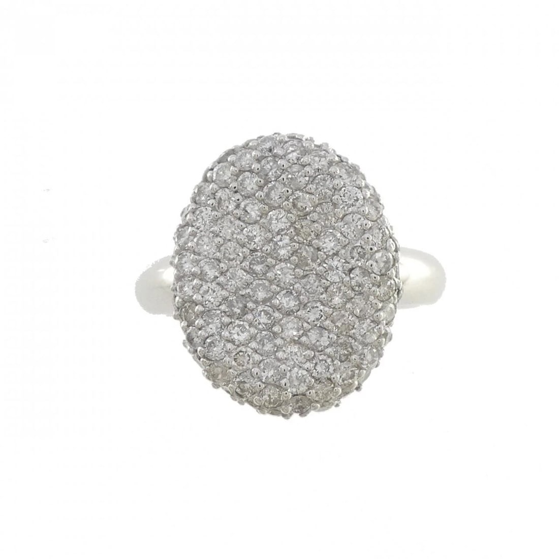 K18WG PAVE DIAMOND RING - 2