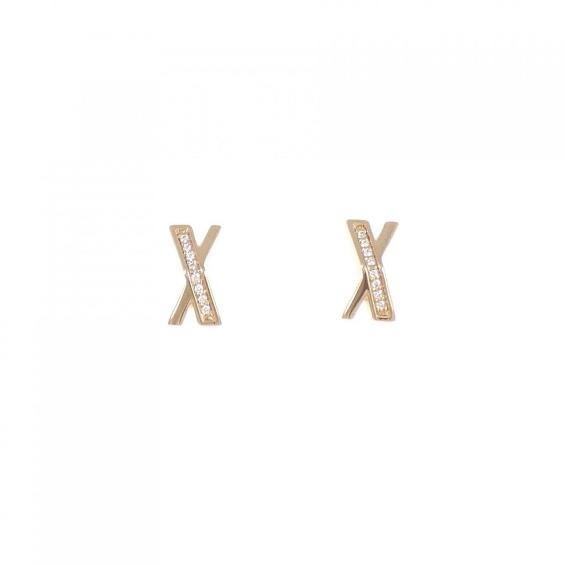 TIFFANY DIAMOND EARRINGS: Tiffany Diamond Earrings Brand: Tiffany Type: Earrings Material: 750 Pink Gold, Main Stone/Creation Natural Color: Pink Gold Size: ActualSize HxW: 8.8mmx4.7mm Accessories: None Accessories