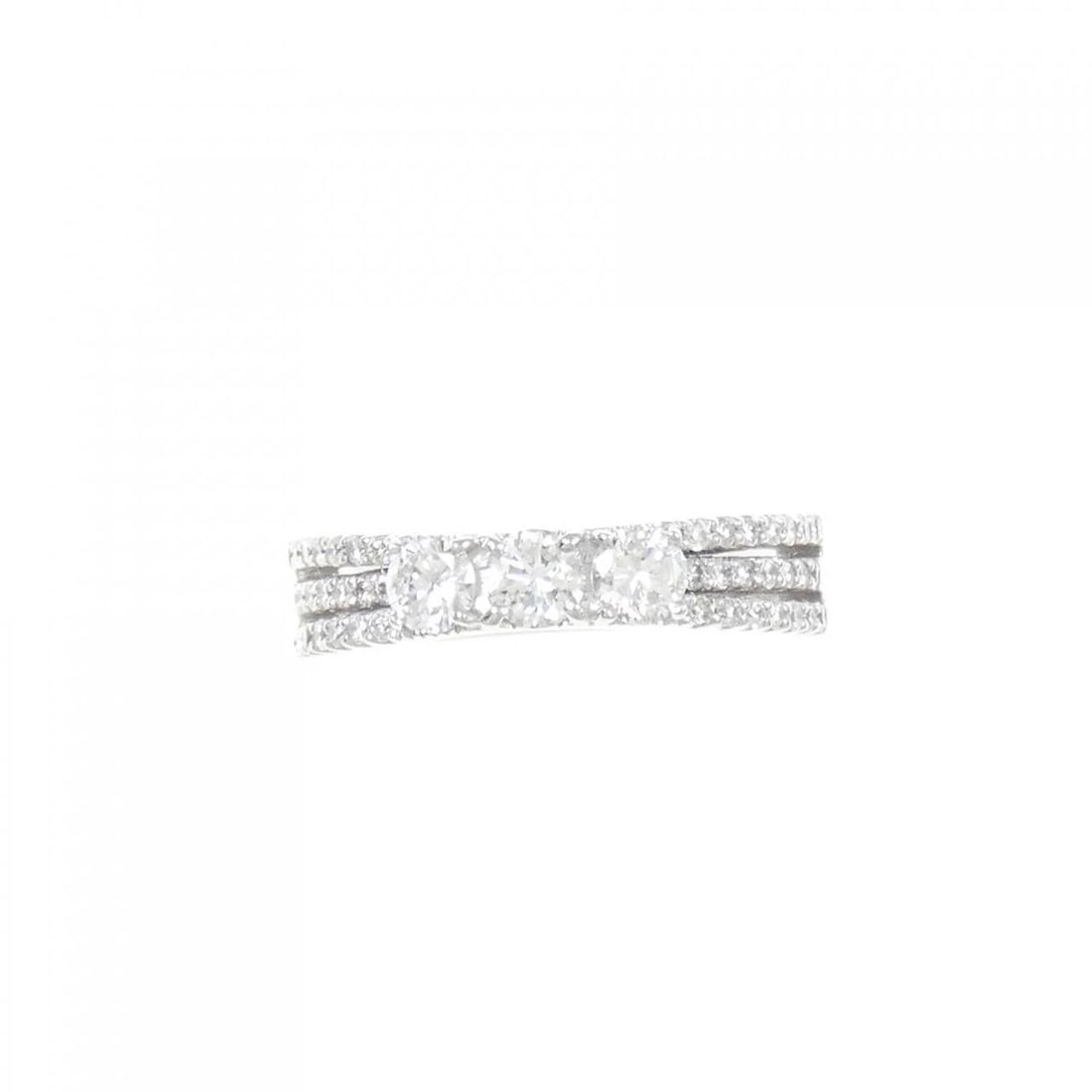 K18WG DIAMOND RING - 2