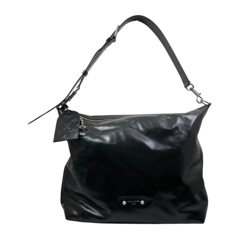 LOUIS VUITTON VAGABOND HOBO BLACK CALF LEATHER SHOULDER BAG HANDBAG (1 of 11)