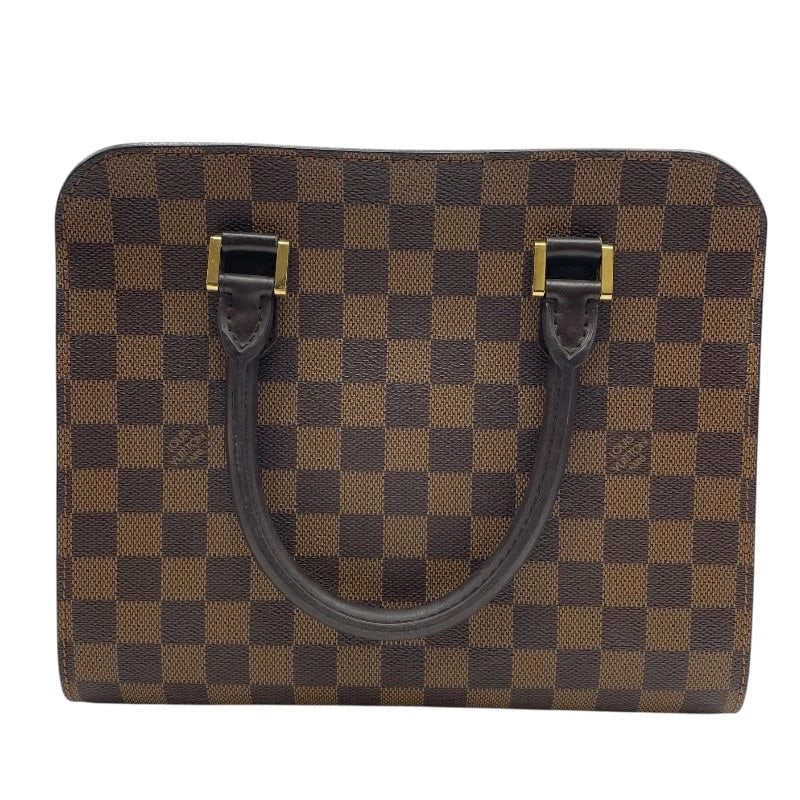 LOUIS VUITTON TRIANA BROWN DAMIER EBENE HANDBAG HANDBAG: Louis Vuitton Triana Brown Damier Ebene Handbag Handbag Brand: LOUIS VUITTON Type: Handbag Material: Damier Ebene Color: Brown Size: W: 26cm / H: 23cm / D: 11cm Accessories: None Accessories