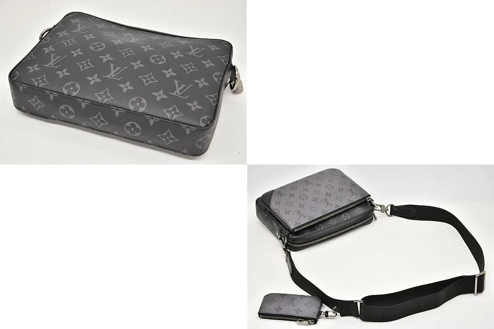 LOUIS VUITTON MONOGRAM ECLIPSE TRIO MESSENGER HANDBAG - 2