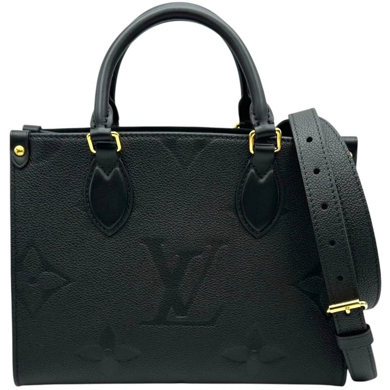 LOUIS VUITTON ONTHEGO PM NOIR MONOGRAM EMPREINTE SHOULDER BAG HANDBAG: LOUIS VUITTON Onthego PM Noir Monogram Empreinte Shoulder Bag Handbag Brand: LOUIS VUITTON Type: Handbag Material: Monogram Empreinte Color: Noir Size: W: 25cm / H: 19cm / D: 11cm / Shoulder: