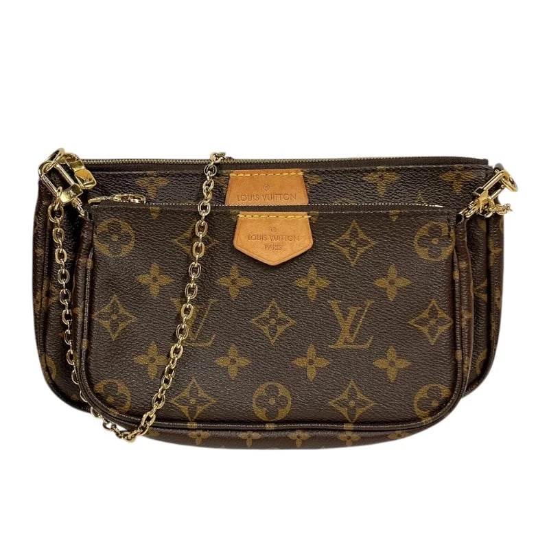 LOUIS VUITTON MULTI POCHETTE ACCESSOIRES BROWN MONOGRAM HANDBAG: LOUIS VUITTON Multi Pochette Accessoires Brown Monogram Handbag Brand: LOUIS VUITTON Type: Handbag Material: Monogram Color: Brown Size: W: 24cm / H: 13.5cm / D: 3.5cm Accessories: None