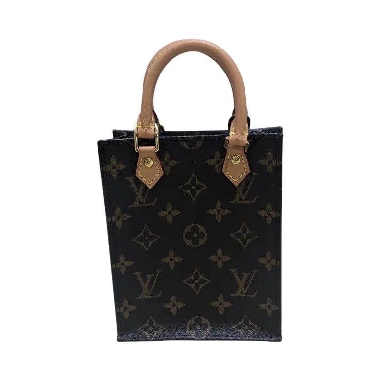 LOUIS VUITTON PETIT SAC PLAT MONOGRAM CANVAS HANDBAG: LOUIS VUITTON Petit Sac Plat Monogram Canvas Handbag Brand: LOUIS VUITTON Type: Handbag Material: Monogram Canvas Color: none Size: W: 13.7cm / H: 17cm / D: 5cm / Shoulder: 112cm Accessories: