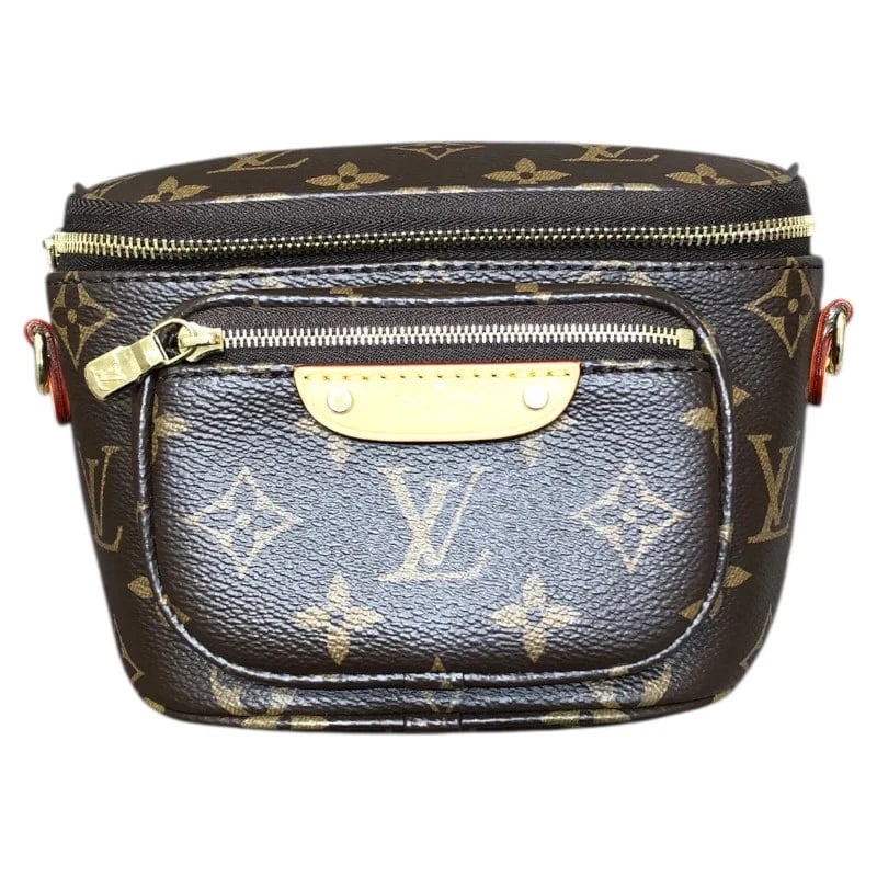 LOUIS VUITTON MINI BUM BAG BROWN PVC MONOGRAM CANVAS HANDBAG (1 of 7)