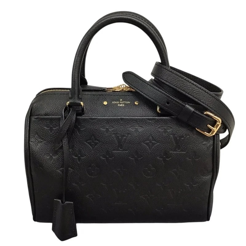 LOUIS VUITTON SPEEDY BANDOULIÈRE 25 NOIR EMPREINTE LEATHER HANDBAG (1 of 7)