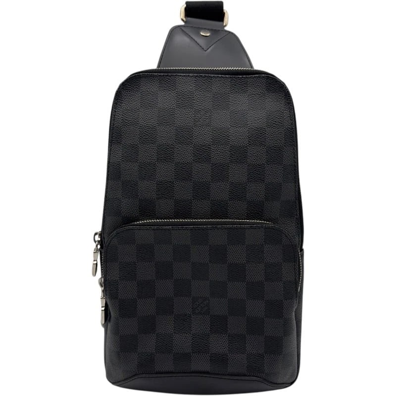 LOUIS VUITTON AVENUE SLING BAG BLACK DAMIER GRAPHITE HANDBAG: LOUIS VUITTON Avenue Sling Bag Black Damier Graphite Handbag Brand: LOUIS VUITTON Type: Handbag Material: Damier Graphite Color: black Size: W: 18cm / H: 31cm / D: 5cm / Shoulder: 61-100cm Access